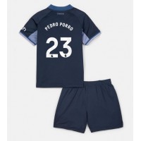 Dres Tottenham Hotspur Pedro Porro #23 Gostujuci za djecu 2023-24 Kratak Rukav (+ kratke hlače)